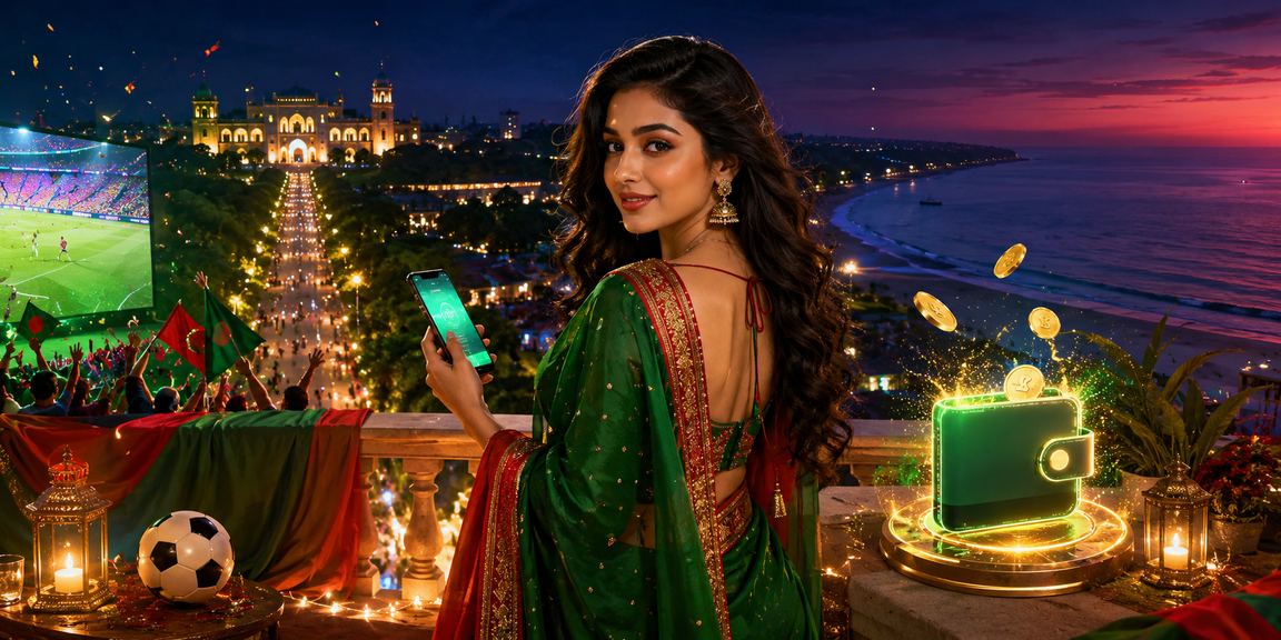 রাজশাহীতে লাল-সবুজ রঙে সজ্জিত পরিবেশে winbd ডিপোজিট প্রোমোশনে অংশ নিচ্ছেন একজন ব্যবহারকারী