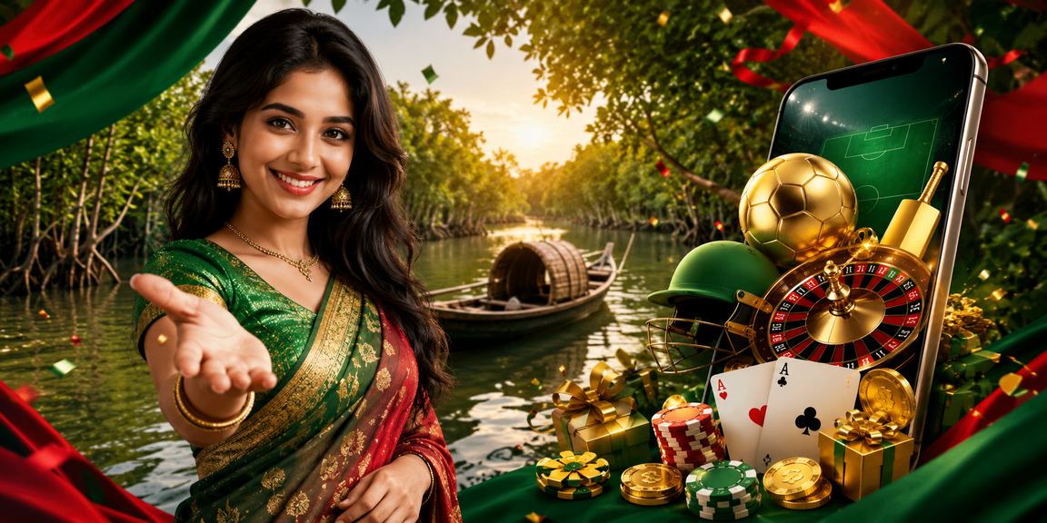 সুন্দরবনের পটভূমিতে winbd ক্যাসিনো অ্যাপ ব্যবহার করছেন একজন নতুন সদস্য